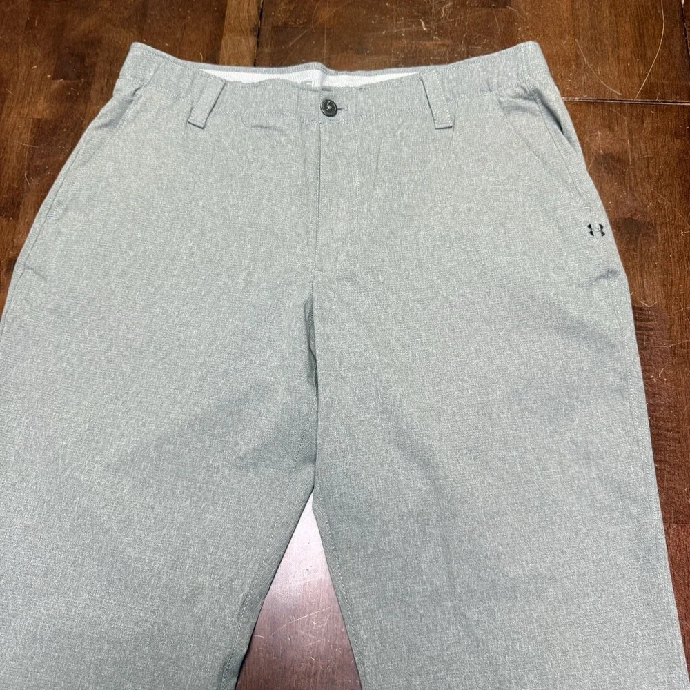 Under Armour Matchplay‎ Gray Golf Pants Mens Size 36X32 Stretch Waist Flat Front